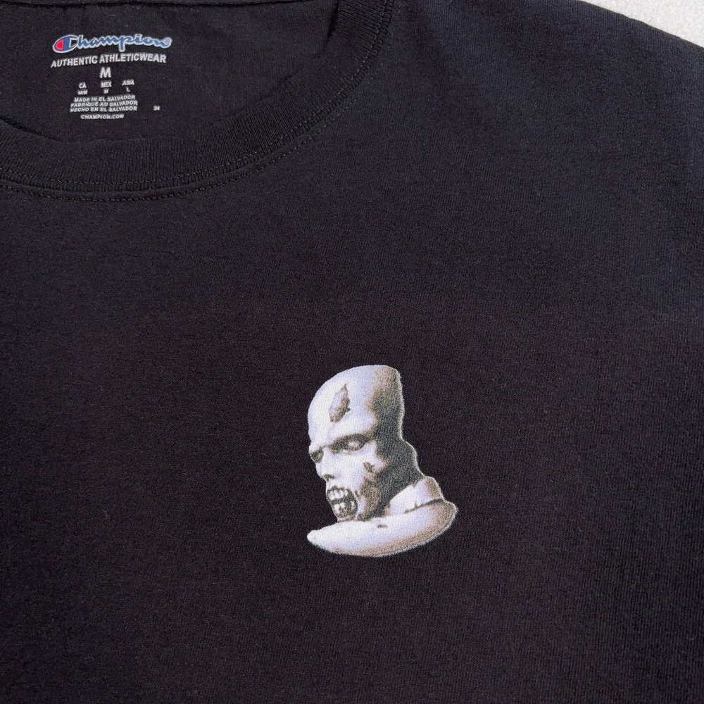 Champion Resident Evil T-Shirt Men's M Black Zombie Cerberus Graphic Spellout - Picture 7 of 12